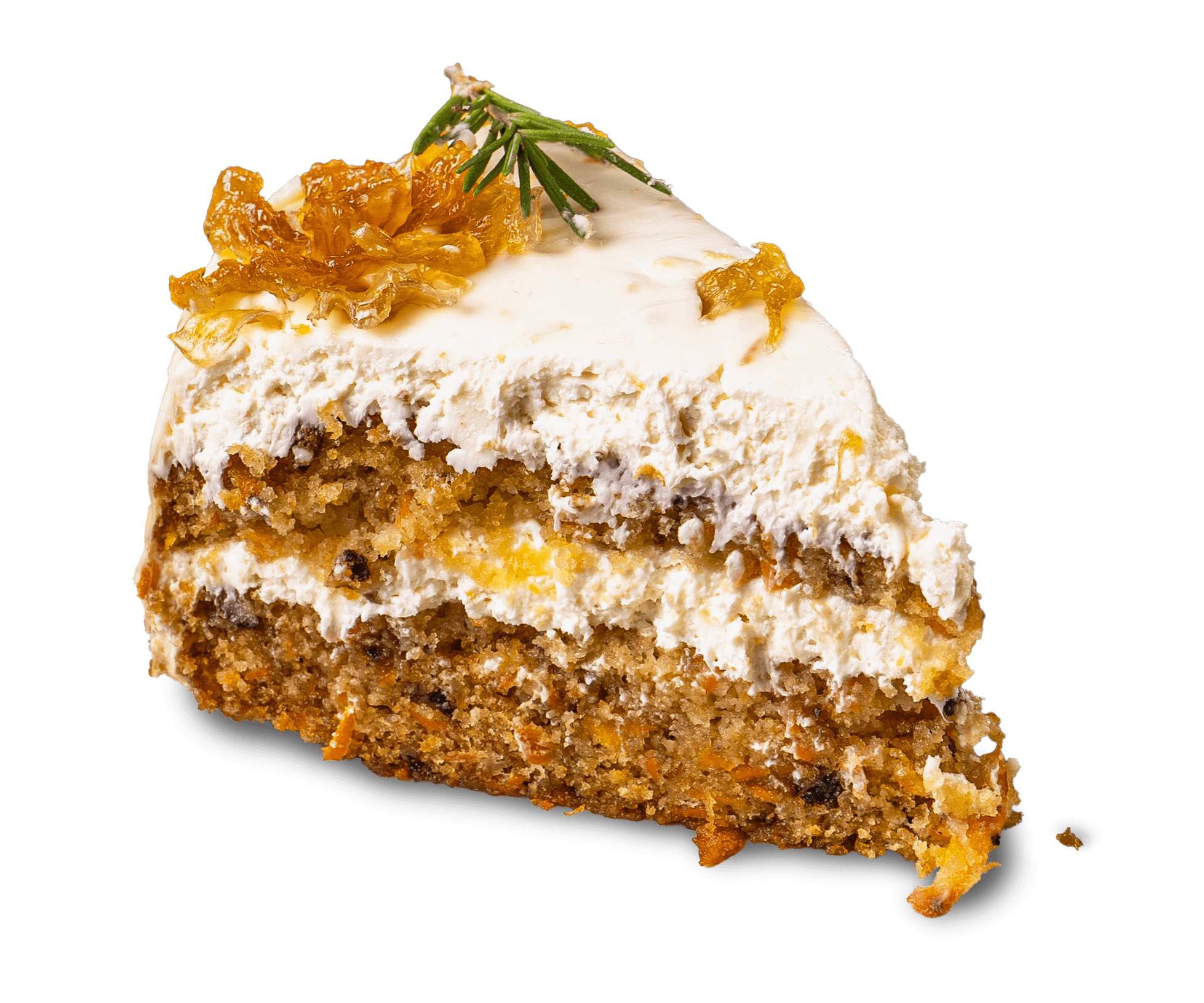 Felie de carrot cake preparată în casă